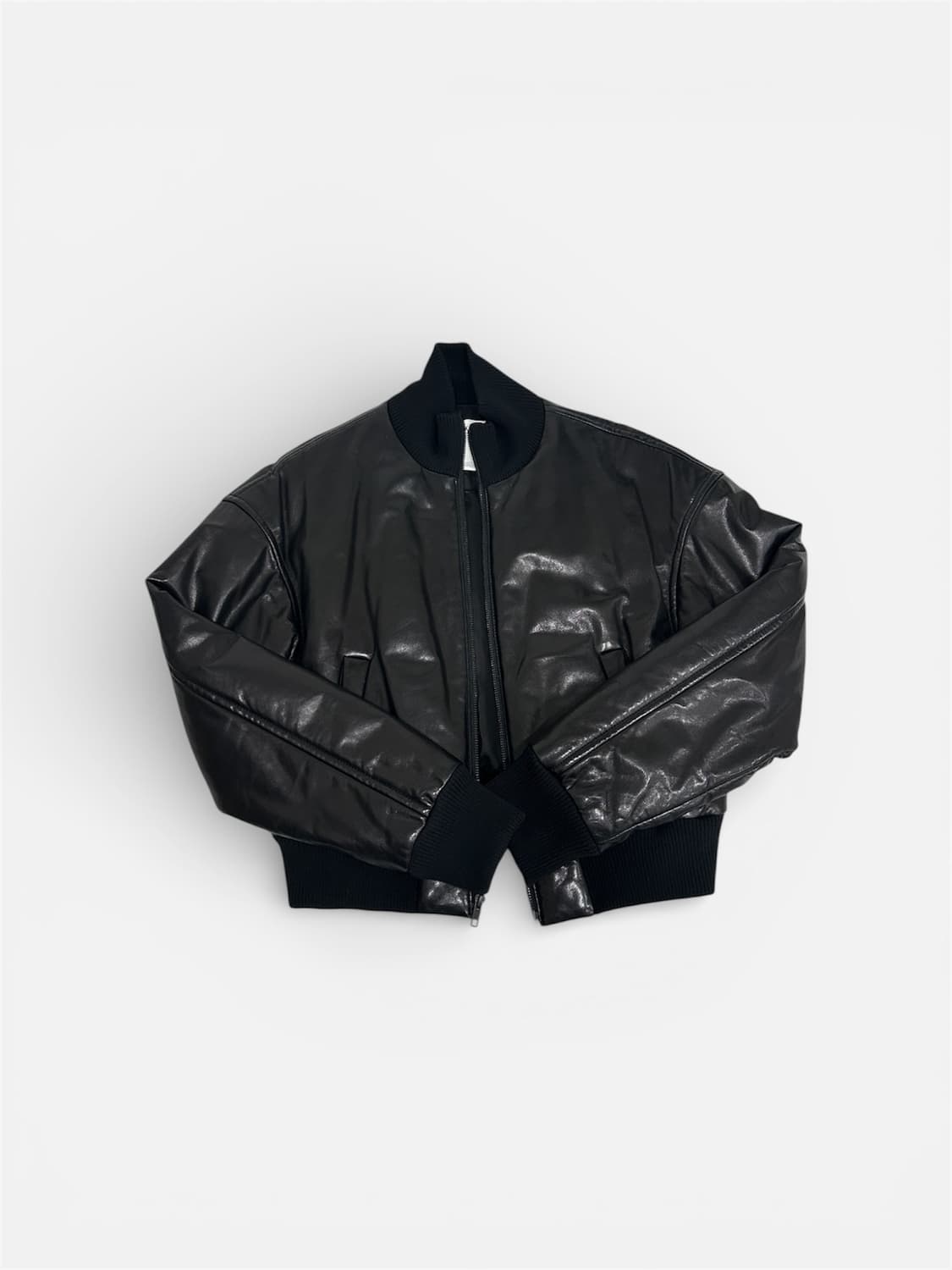 DKNY 양가죽 도톰한 봄버 가죽자켓 S 상품이미지1