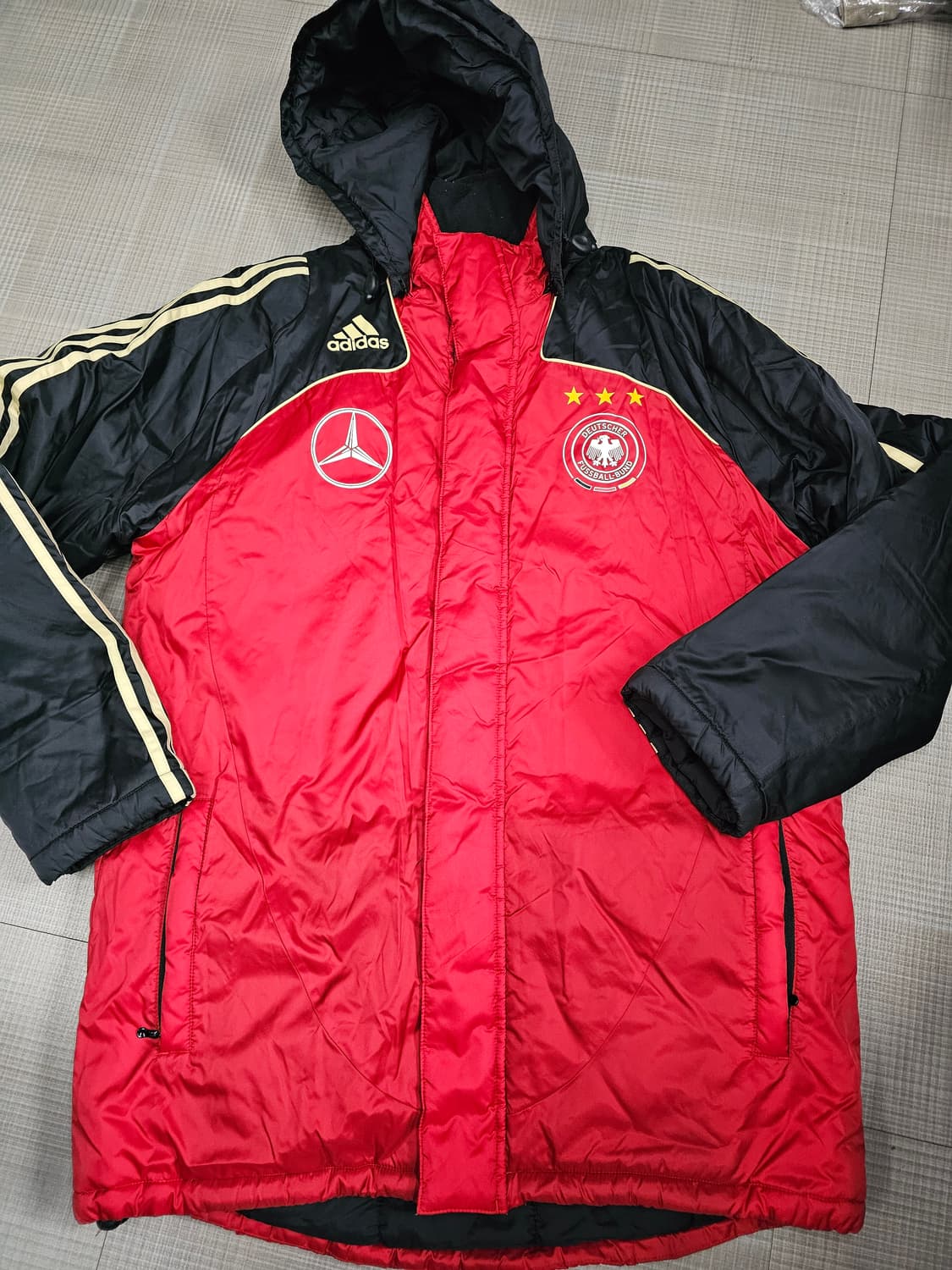 아디다스 독일 축구대표팀 벤치파카 롱하프패딩 상품이미지1