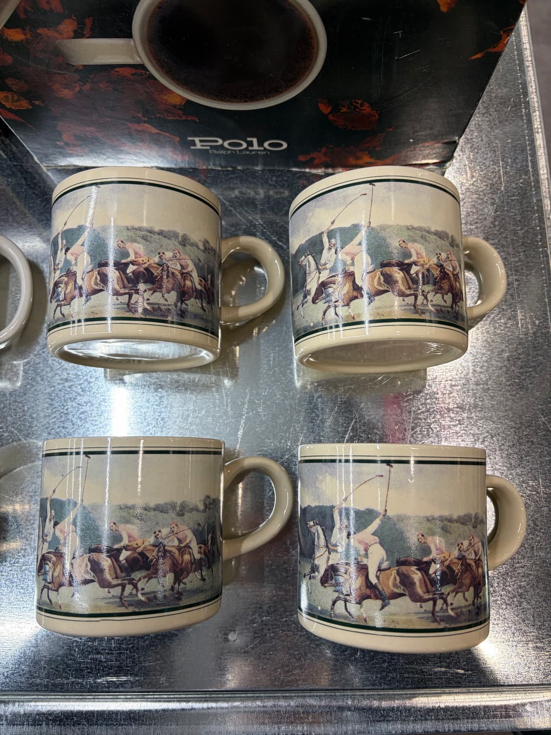 90s 폴로 랄프로렌 데드스탁 빈티지 머그컵 4개 상품이미지5