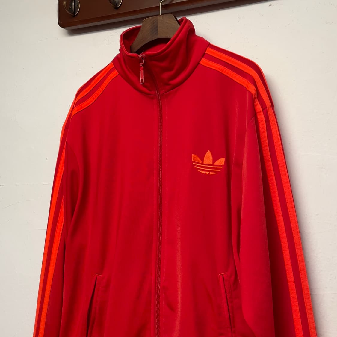 아디다스 파이어버드 형광 레드 져지 자켓  상품이미지2