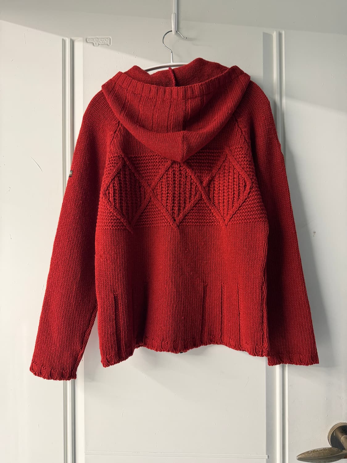 이태리 브릭레드 후드집업 니트 스웨터 상품이미지8