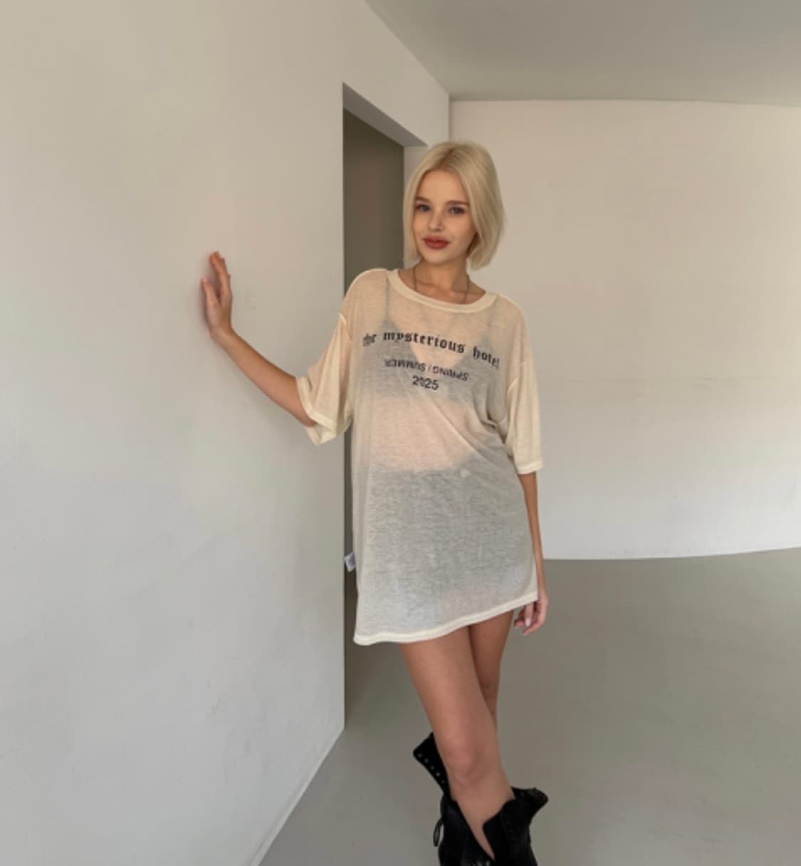 더미스테리어스호텔 시스루 박스 티 상품이미지3