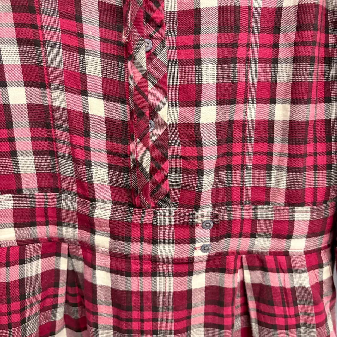 체크 러플카라 드레스 상품이미지8