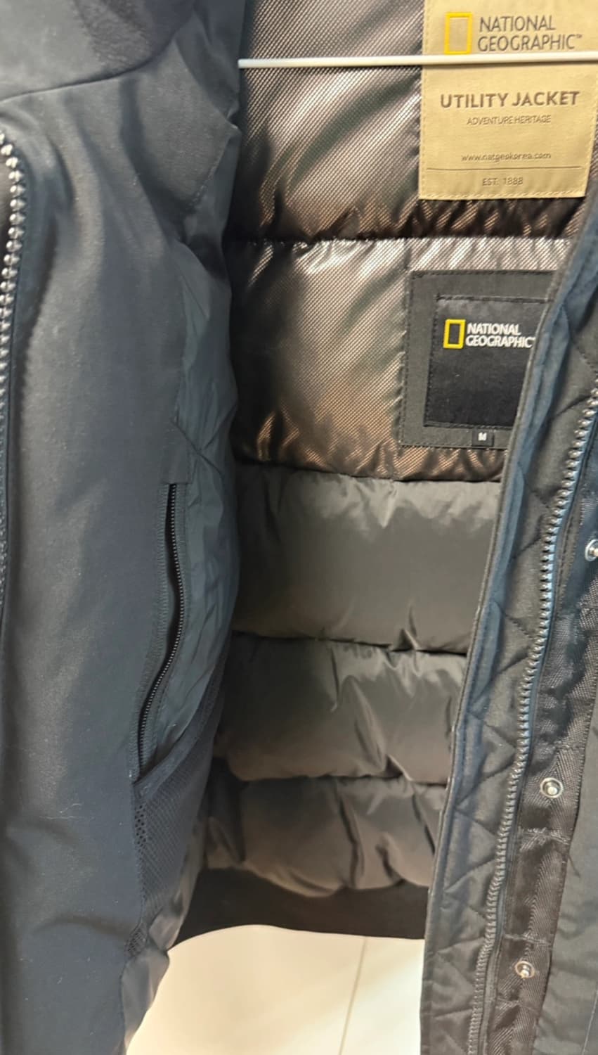 내셔널지오그래픽 유틸리티 블랙 패딩 점퍼 M 상품이미지3