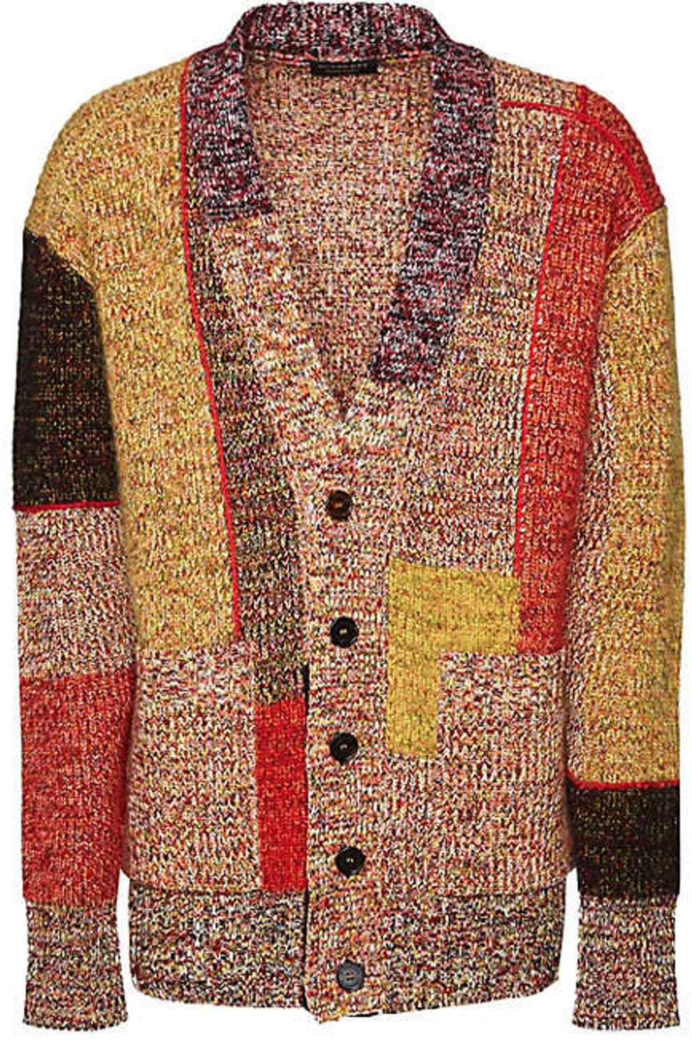 Burberry 컬러블록 멜란지 울가디건L 상품이미지1