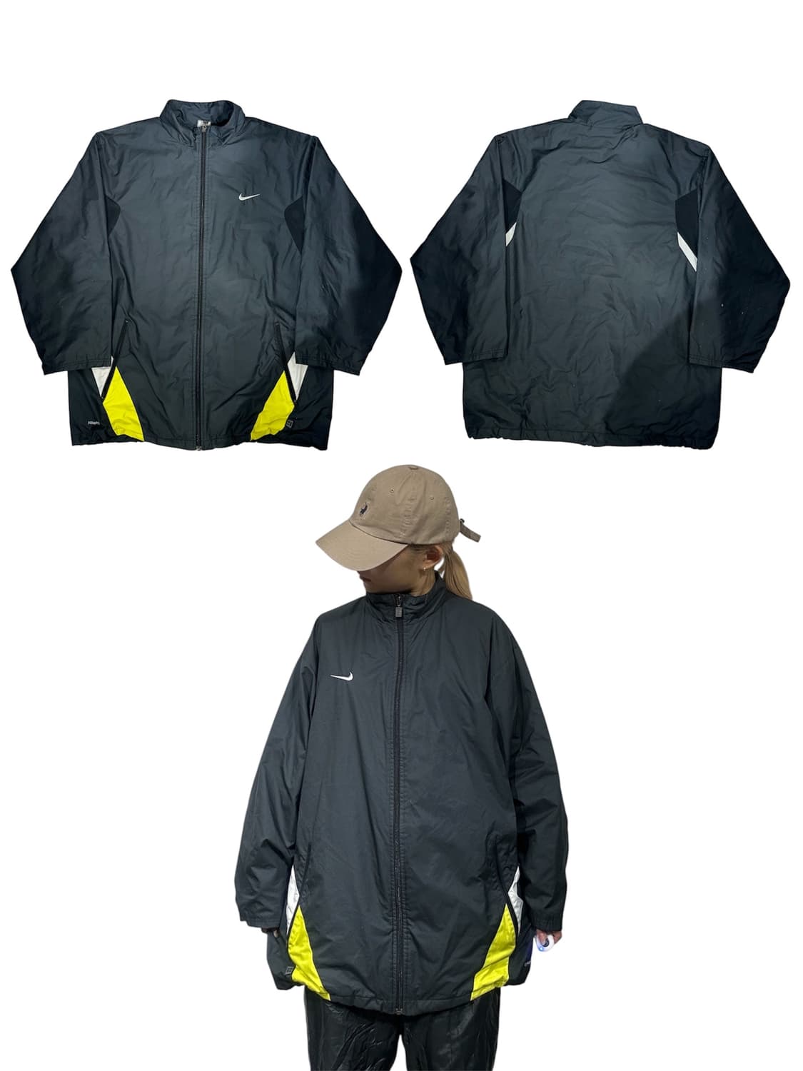 나이키 블랙 올드스쿨 오버핏 바람막이 자켓 XXL 상품이미지1