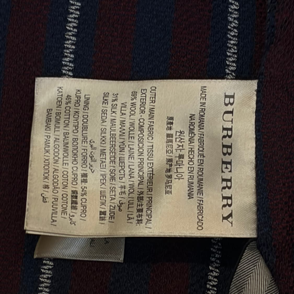 버버리 빈티지 울 스트라이프 블레이저  상품이미지9