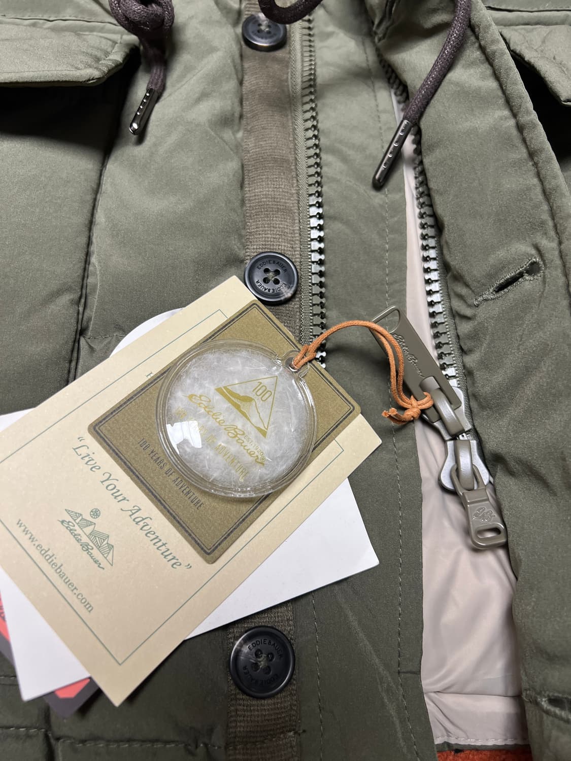 [L] 에디바우어 카라코람 구스 패딩 카키그레이 상품이미지6