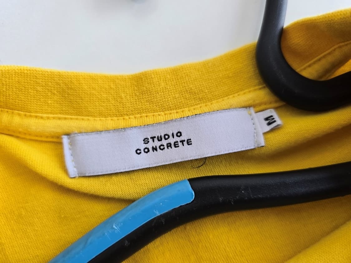 스튜디오 콘크리트 티셔츠 옐로우 M 상품이미지3