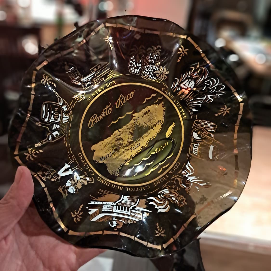 1960s 푸에르토리코 빈티지 글라스 애쉬트레이 상품이미지2