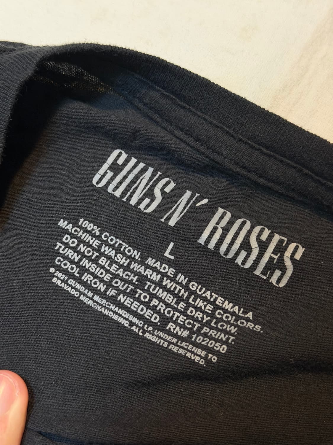 건즈앤로지스 Sweet Child O mine 빈티지 밴드티 블랙 상품이미지3