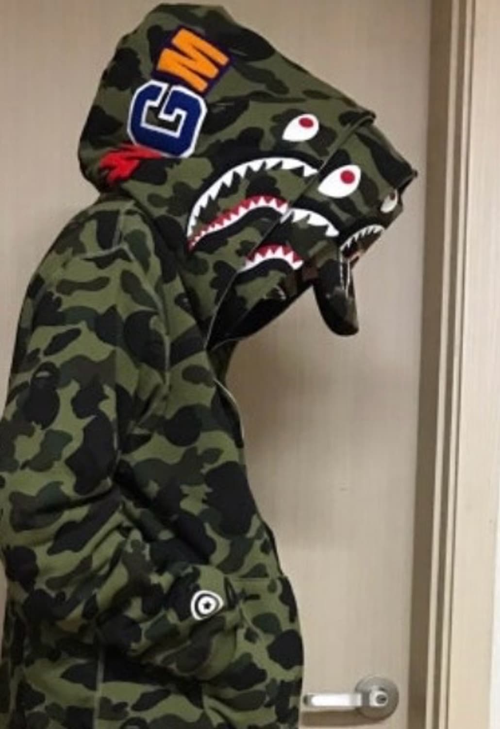 [정품300%]베이프 카모 더블샤크후드 상품이미지5