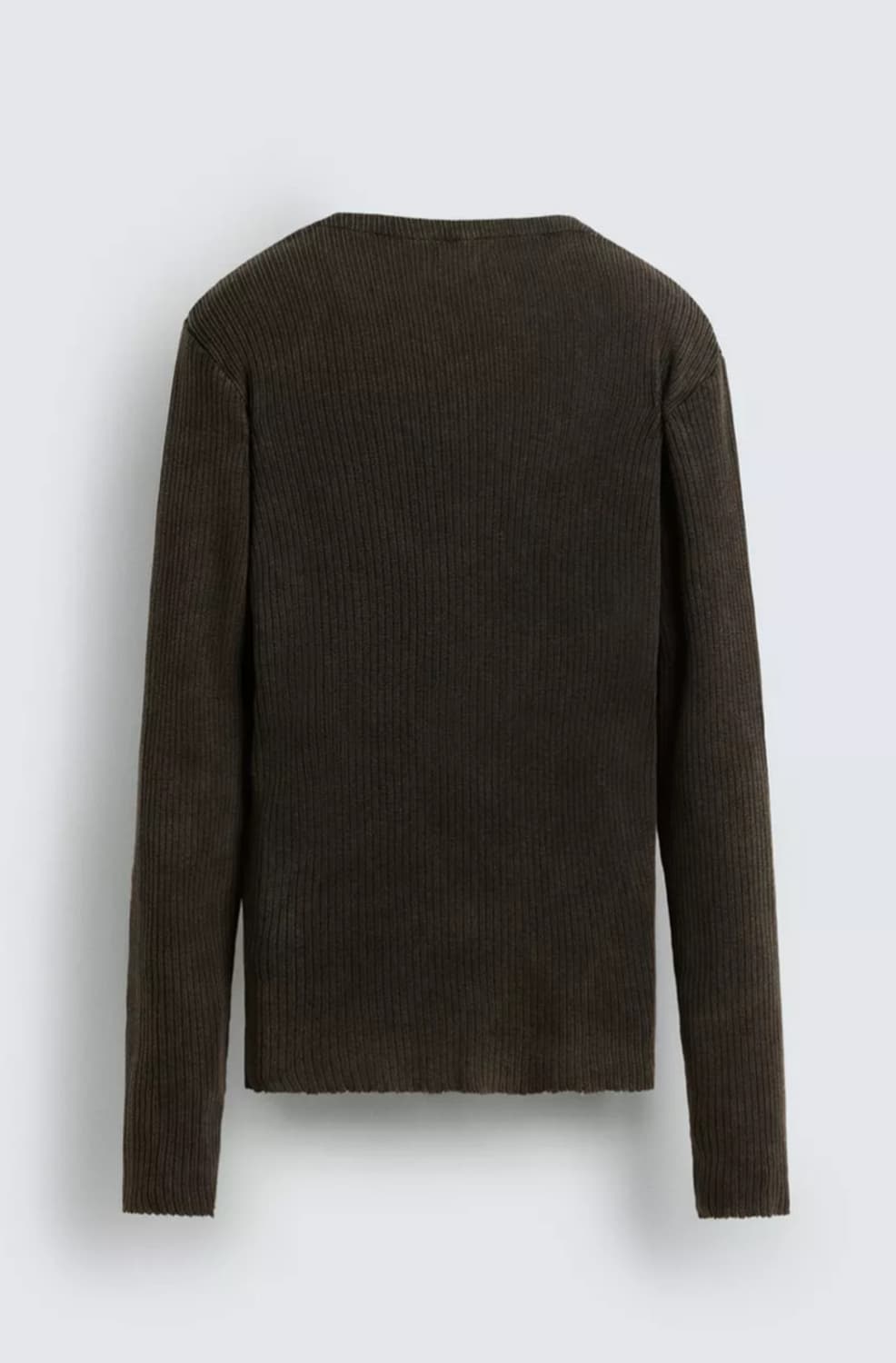 자라 워싱 골지 머슬핏 가디건(카키) 상품이미지5