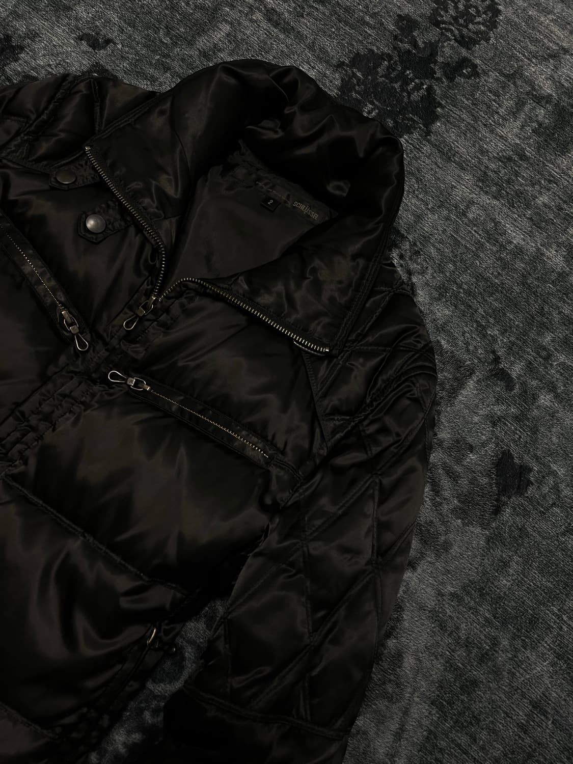 Schlussel 00s biker gimmick down jacket 상품이미지3