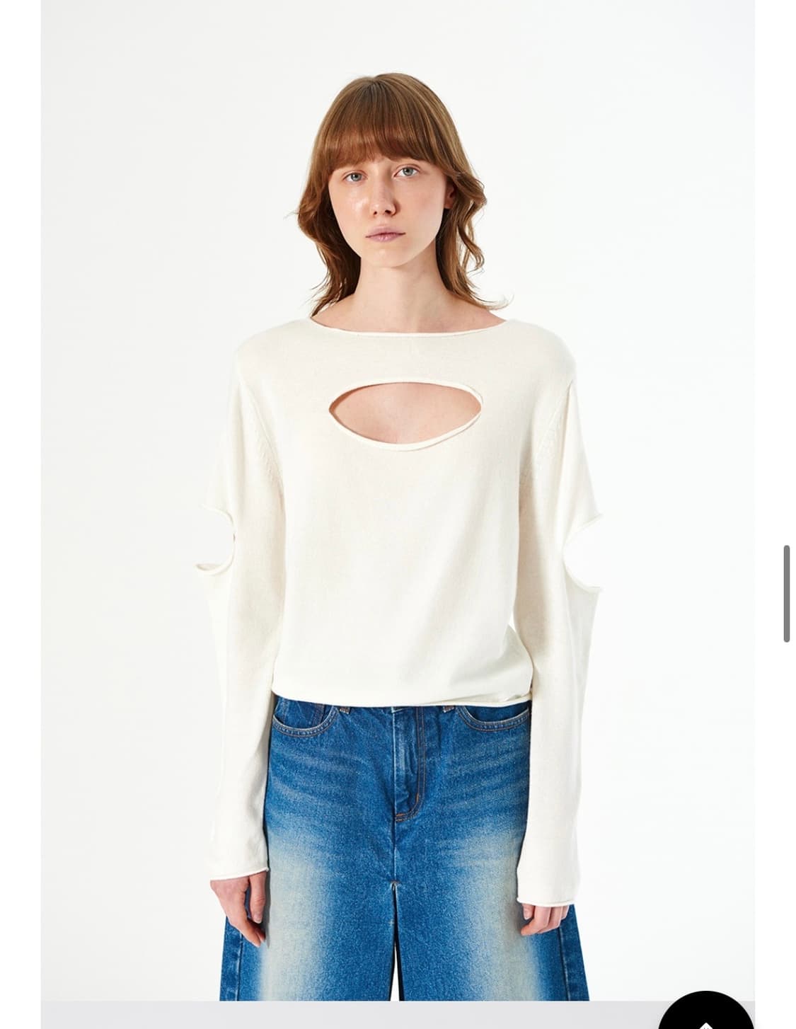 다이애그널 컷팅 홀 니트 cutting hole knit 상품이미지7