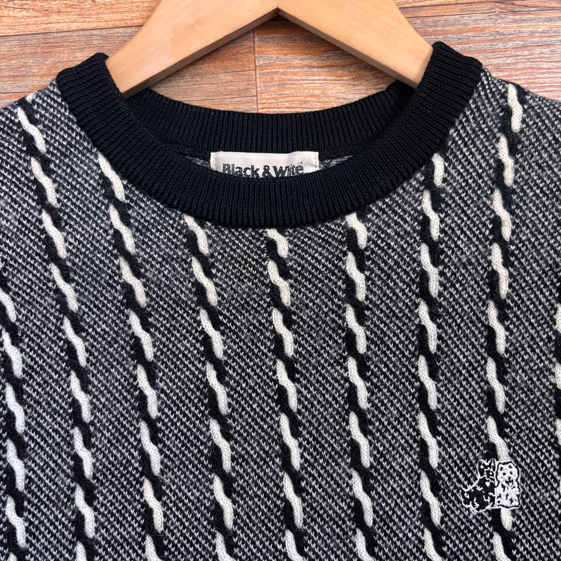 블랙앤화이트 골프 여성 L 니트 베스트 조끼 일본 수입 정품  상품이미지3