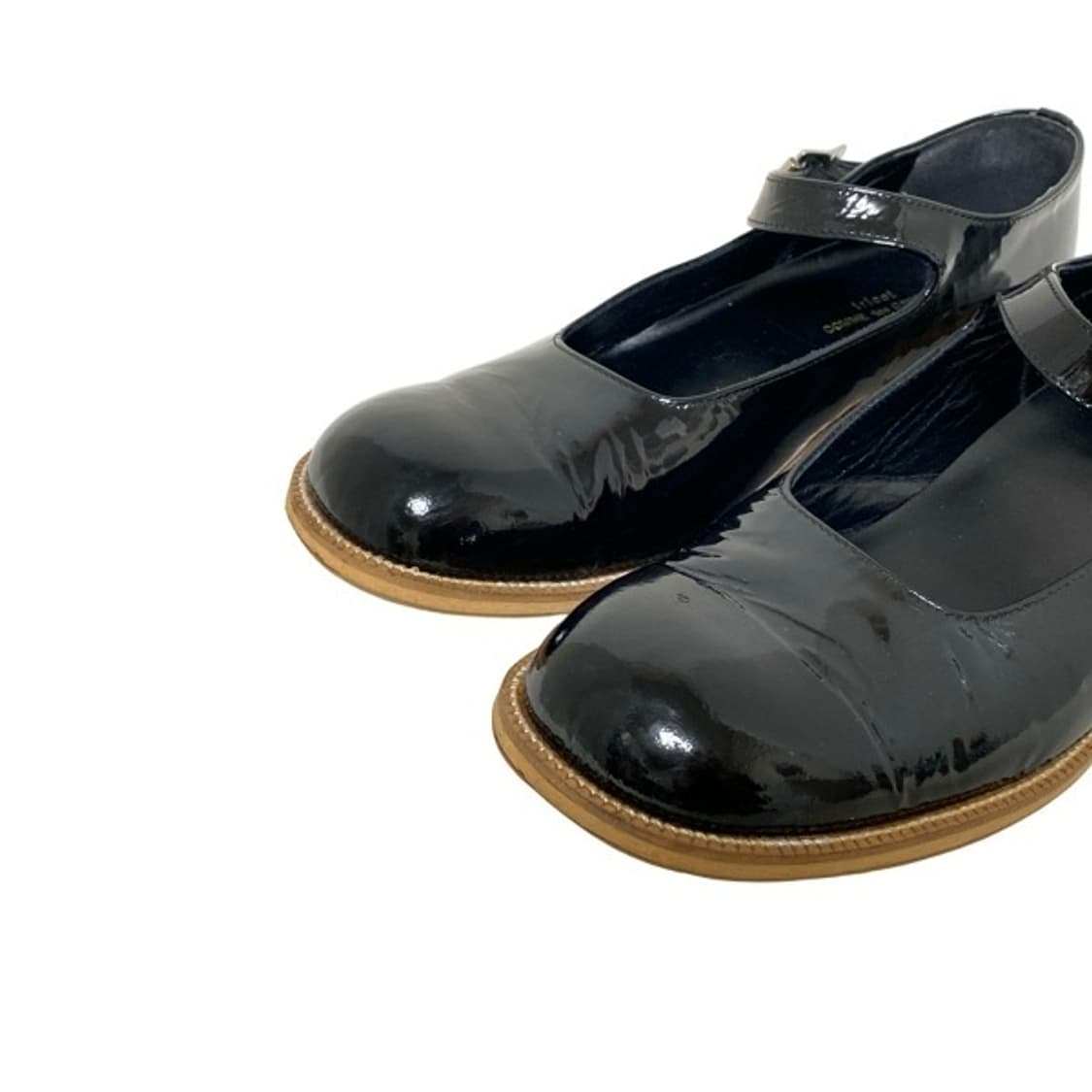 꼼데가르송 트리콧 에나멜 스트랩 플랫슈즈 상품이미지4