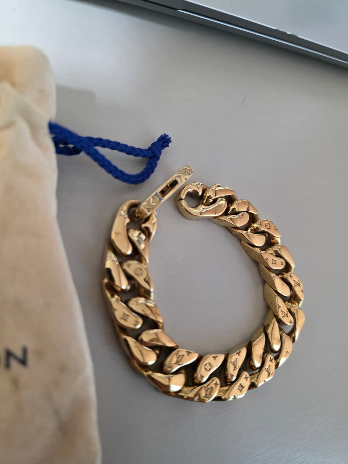 [M]23ss 루이비통 체인링크 금장 팔찌 상품이미지3