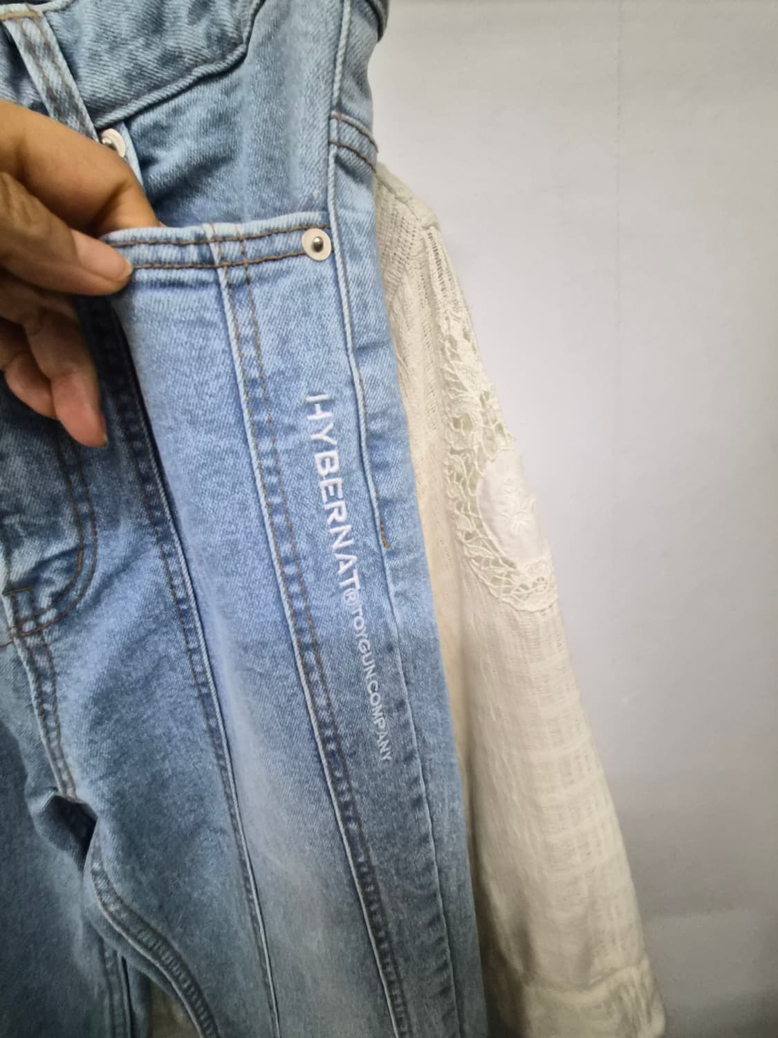 자라 자수레이스.  hybernat 부츠컷 스판데님 상품이미지8