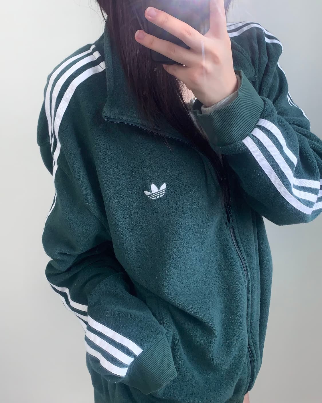 Adidas 아디다스 딥그린 테리코튼 부클 트랙탑 상품이미지3