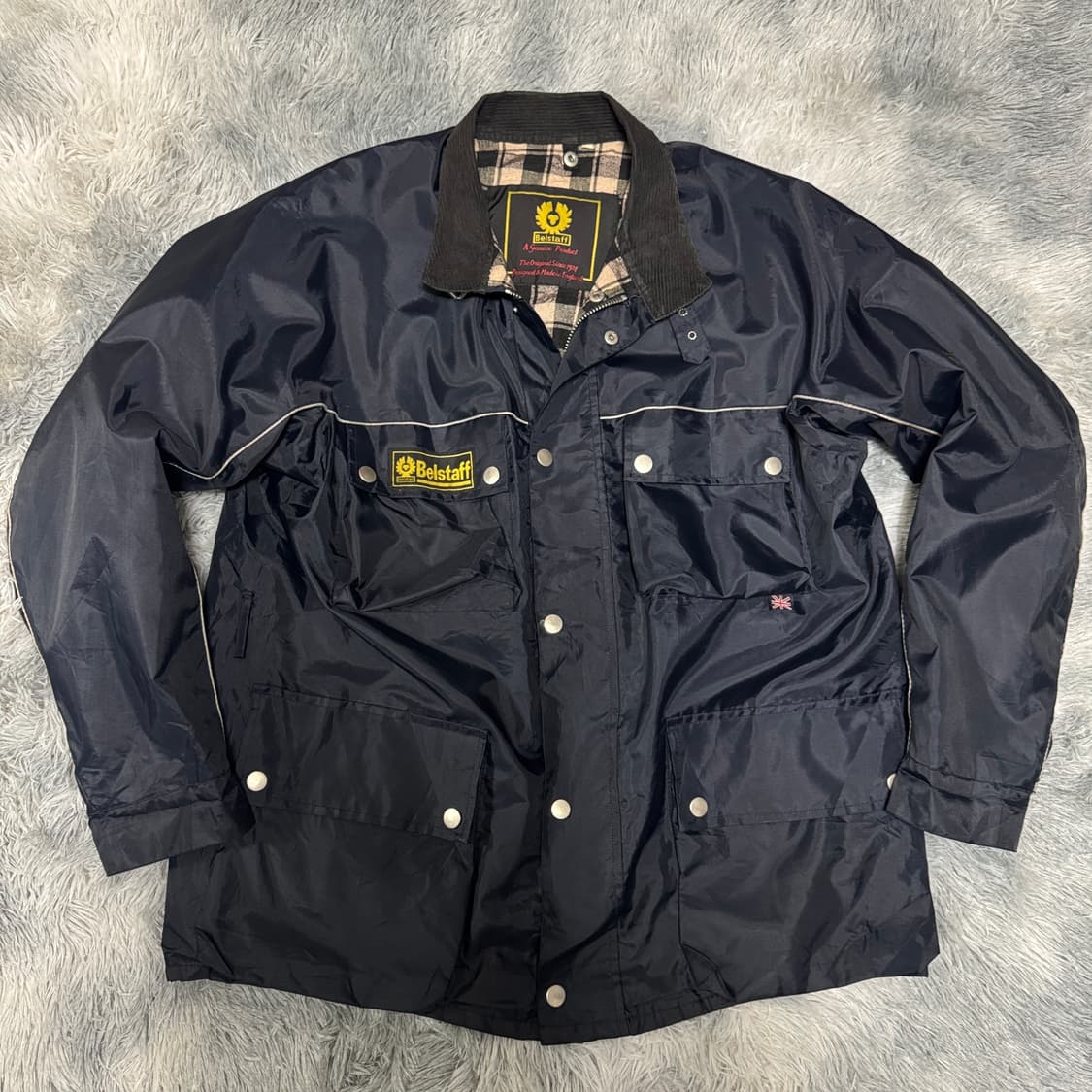 00s 벨스타프 나일론 코듀로이 바버자켓 XL사이즈 상품이미지1