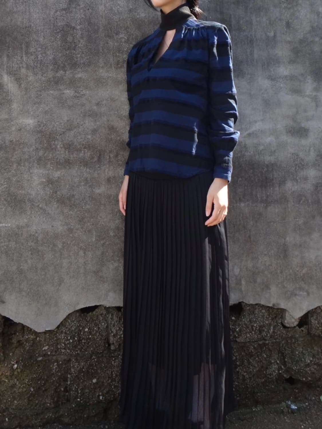 RACHEL COMEY check high neck open blouse 상품이미지5