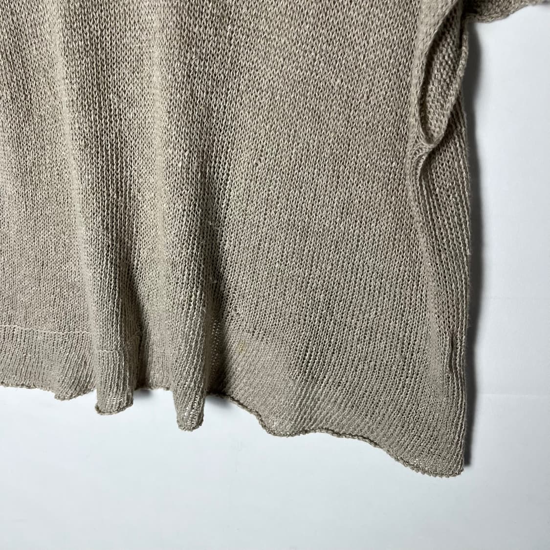 [Plantation] By ISSEY MIYAKE 린넨 시스루 니트 상품이미지3