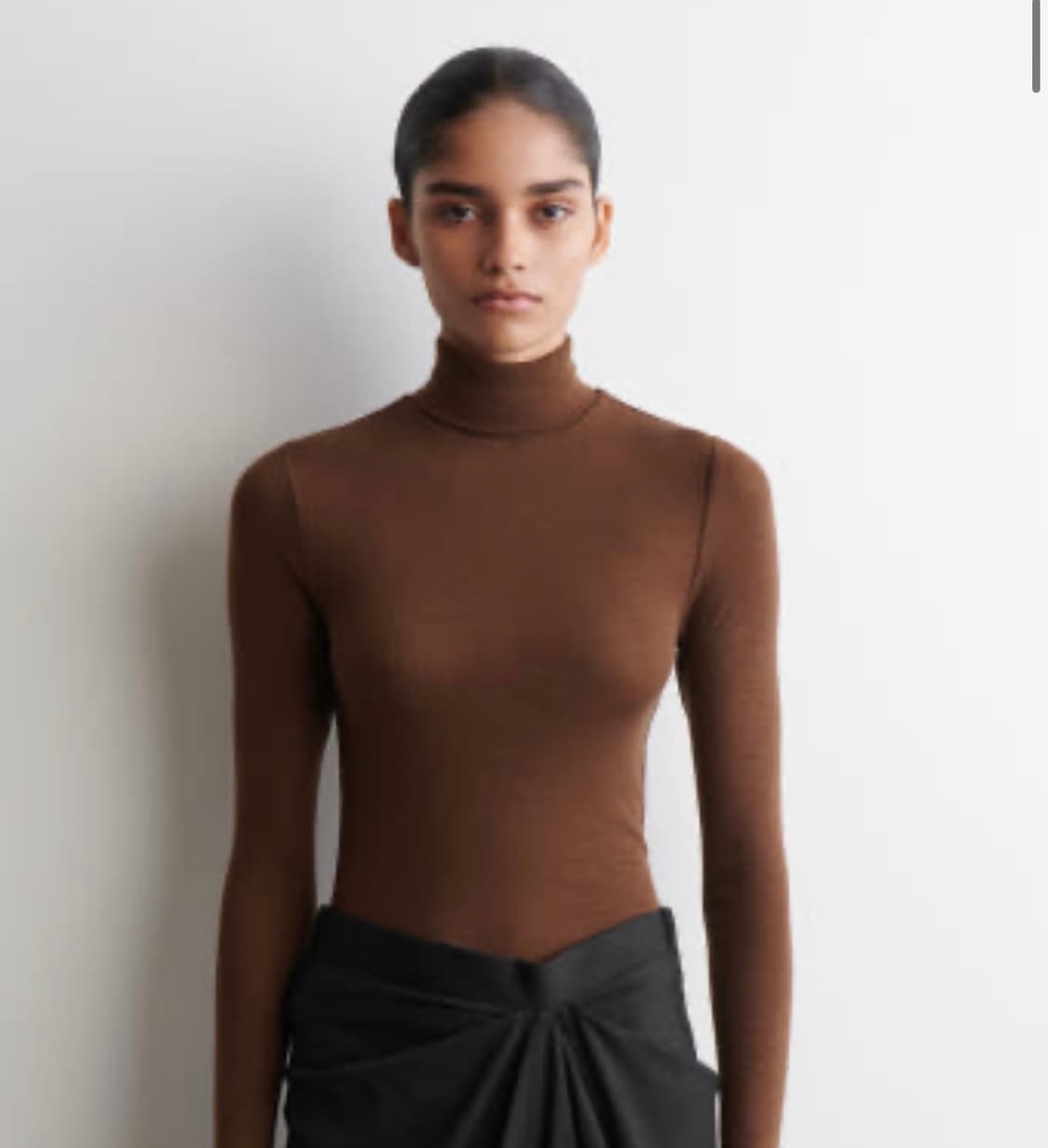 Cos 코스 메리노 울 터틀넥 탑 브라운 상품이미지1