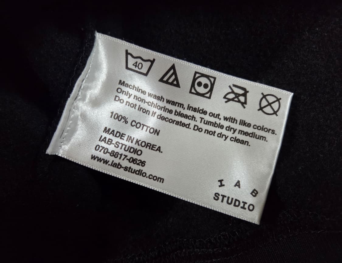 IAB studio 아이앱 스튜디오 블랙 후드티 상품이미지6