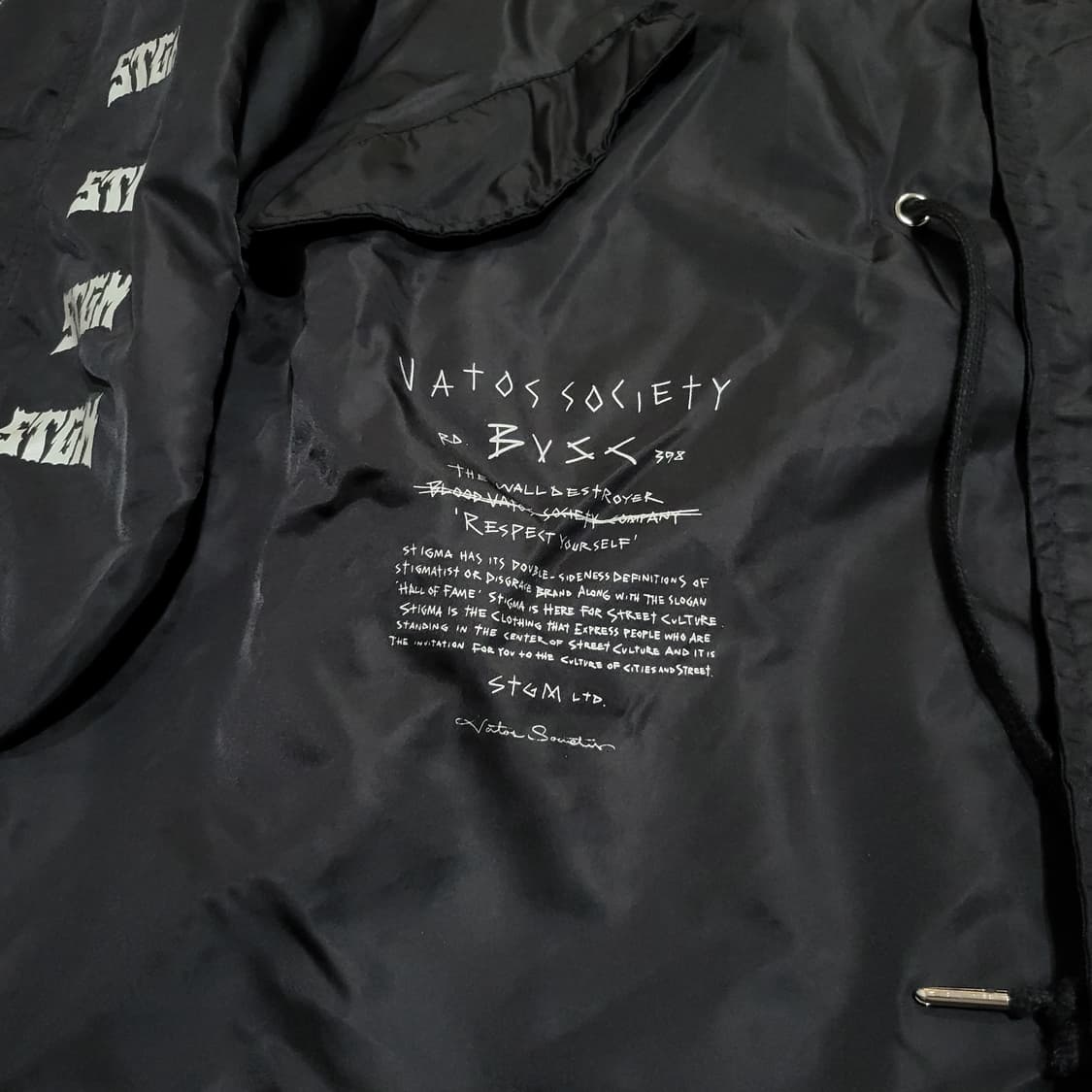 (L ) 스티그마 스파크 오버사이즈 코트 재킷 블랙 (XL) 상품이미지4