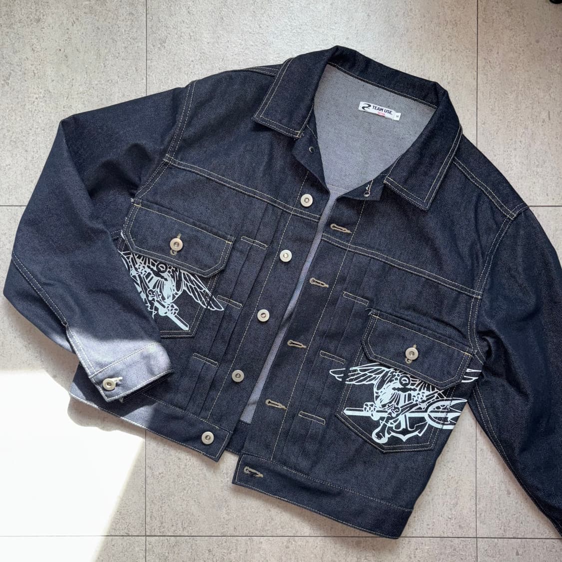 왓츠더유즈 네이비실 데님 자켓 M 상품이미지2