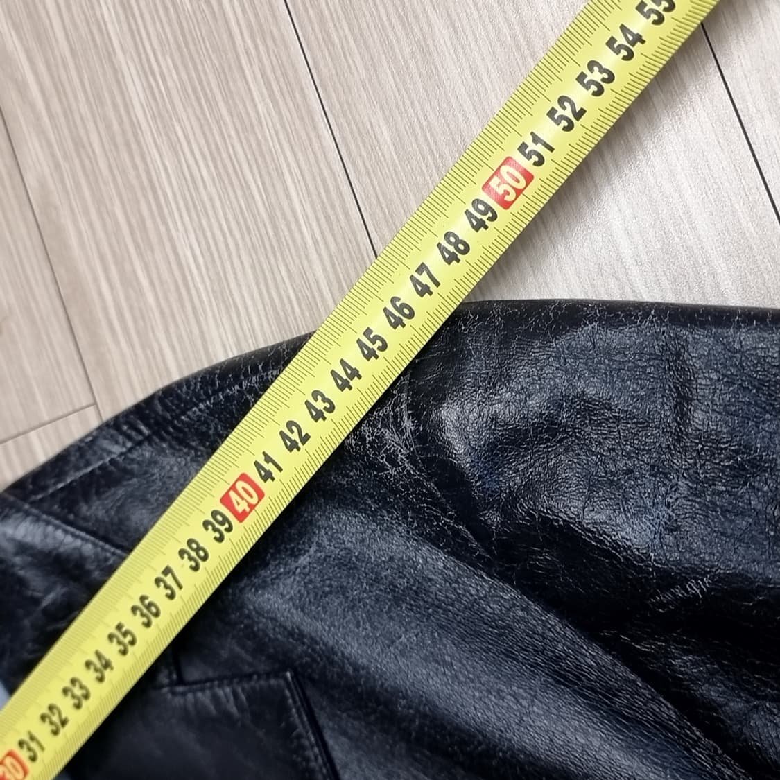 90s 레노마 블랙 레더 블레이져 자켓(100-105) 상품이미지8