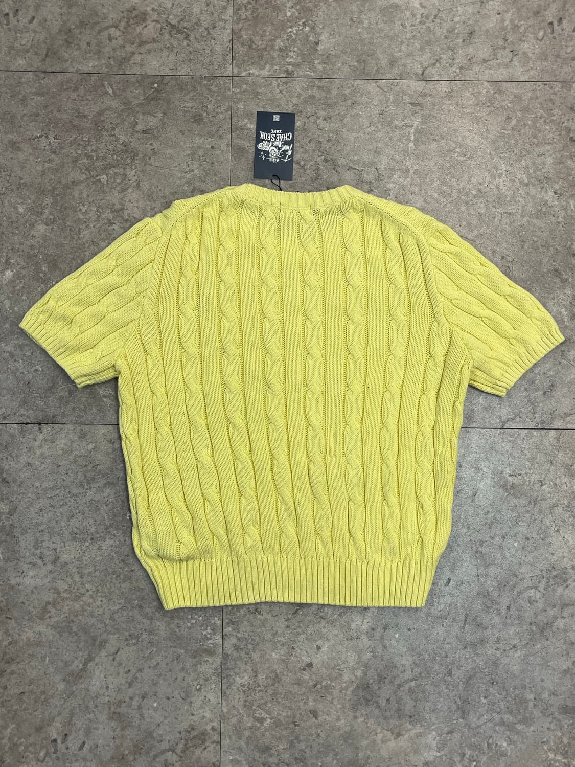 폴로 랄프로렌 반팔 꽈배기 니트 옐로우 S #csz4148 상품이미지7