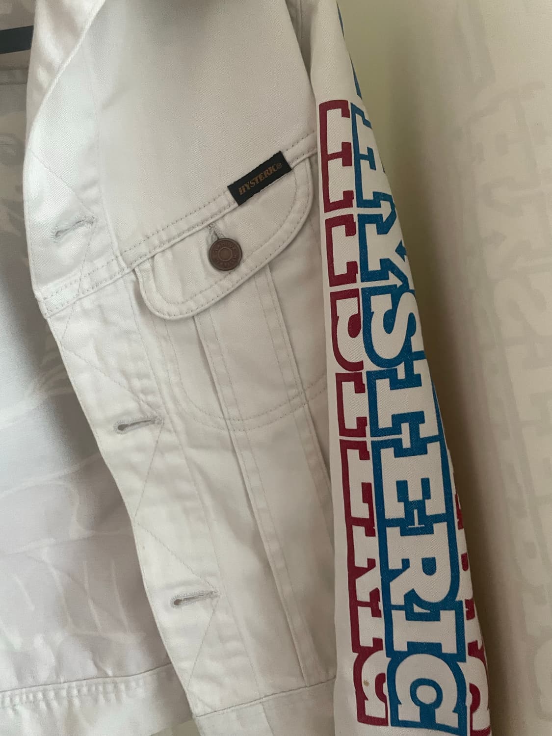 히스테릭글래머 빈티지 화이트 데님 자켓 상품이미지3