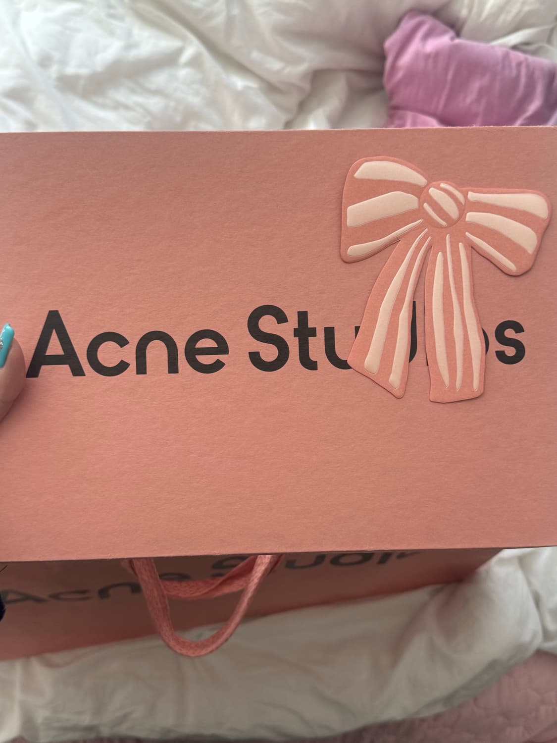 아크네스튜디오 스톡홀름 로고 프린트 핑크 티셔츠 상품이미지5