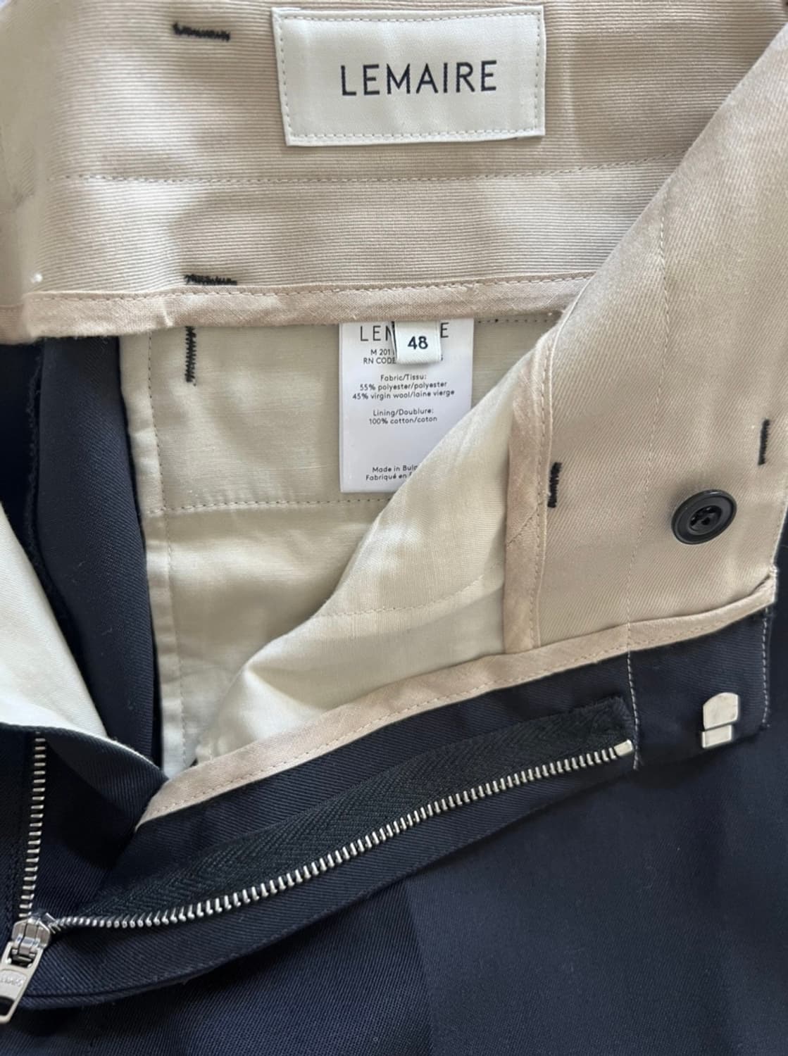 르메르 20SS 와이드 레그 팬츠 캐비어 48 상품이미지6