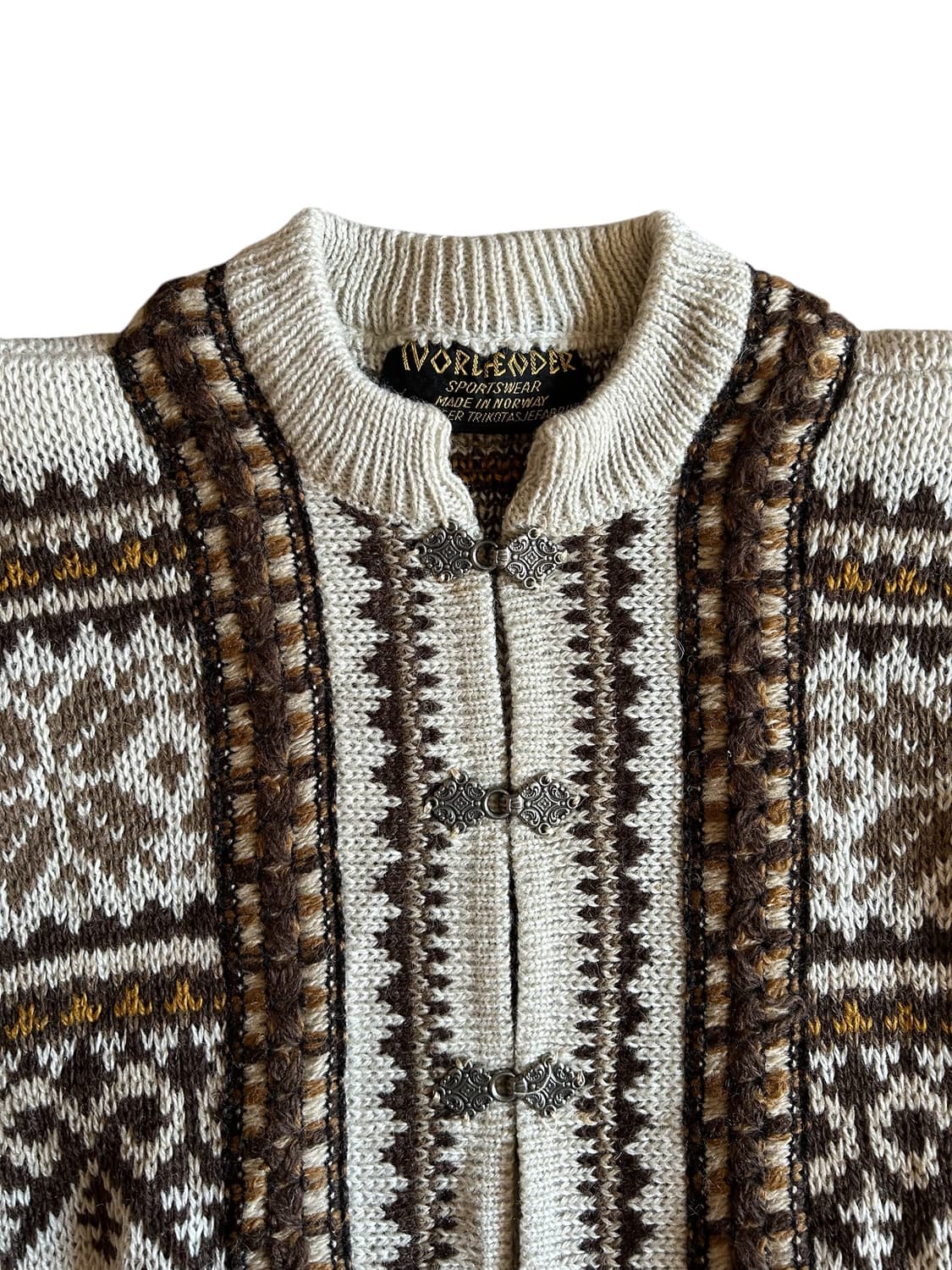 Vintage IVOR LENEDE Nordic Knit Cardigan 상품이미지3