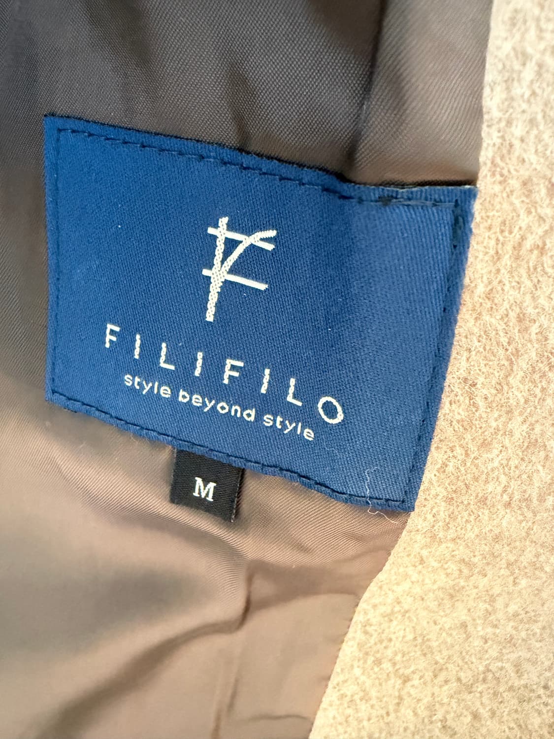 FILIFILO 울 100% 베이지 코트 M사이즈 상품이미지5