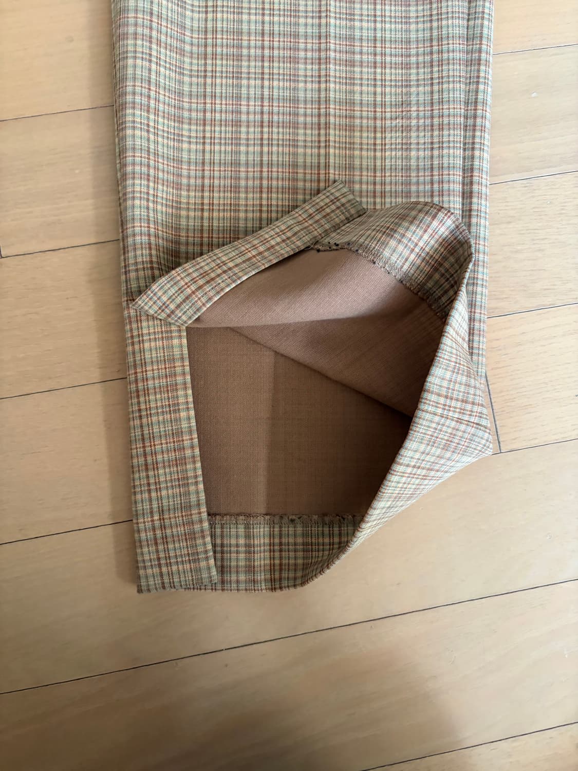 오라리 하드트위스트 체크 슬랙스 상품이미지5