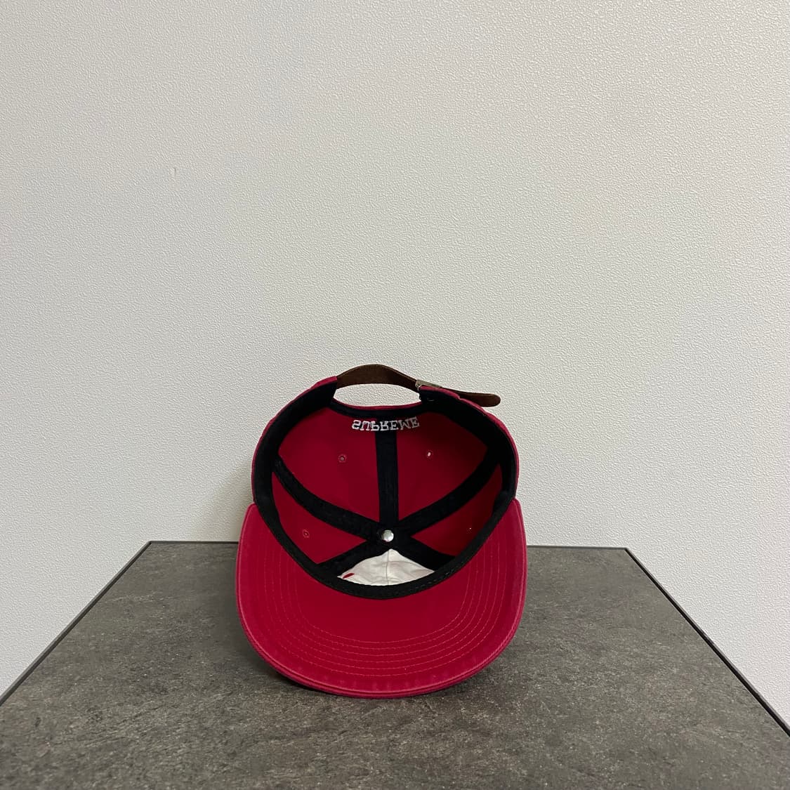 (OS) 슈프림 S로고 볼캡 모자 워시드 레드 상품이미지5