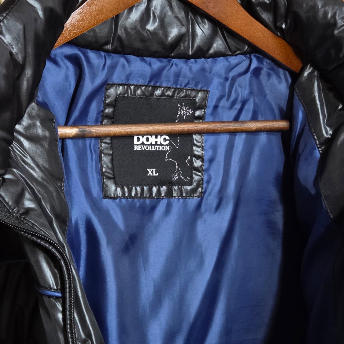 DOHC 빈티지 Y2K 유광 자수 후드 패딩 상품이미지9