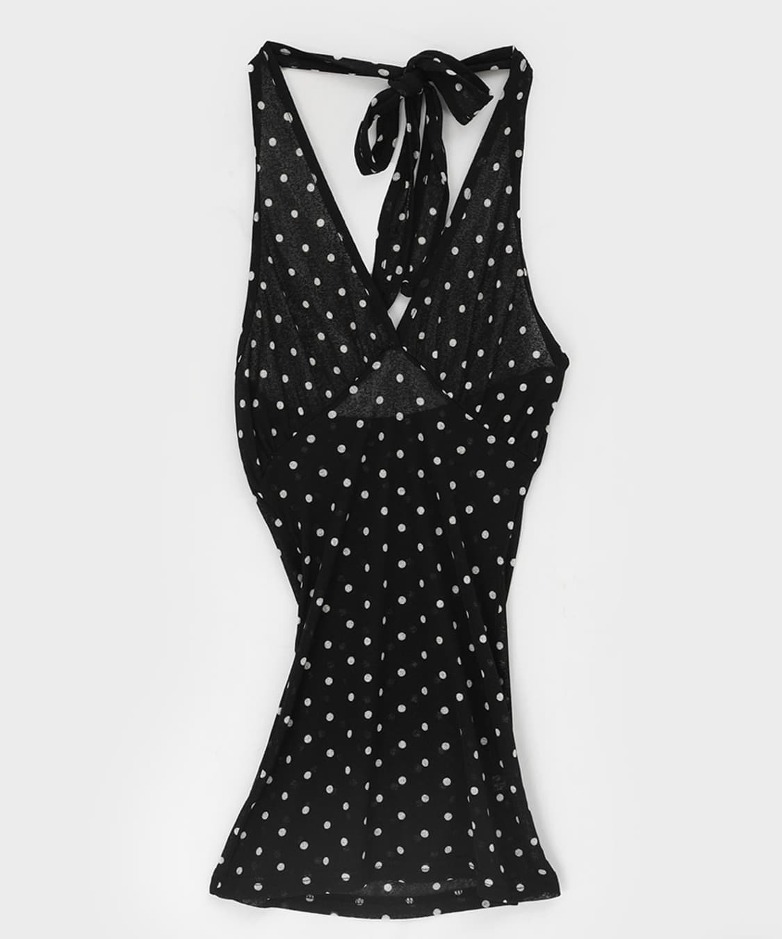 블랙업 베렘 시스루 도트 홀터나시 상품이미지4