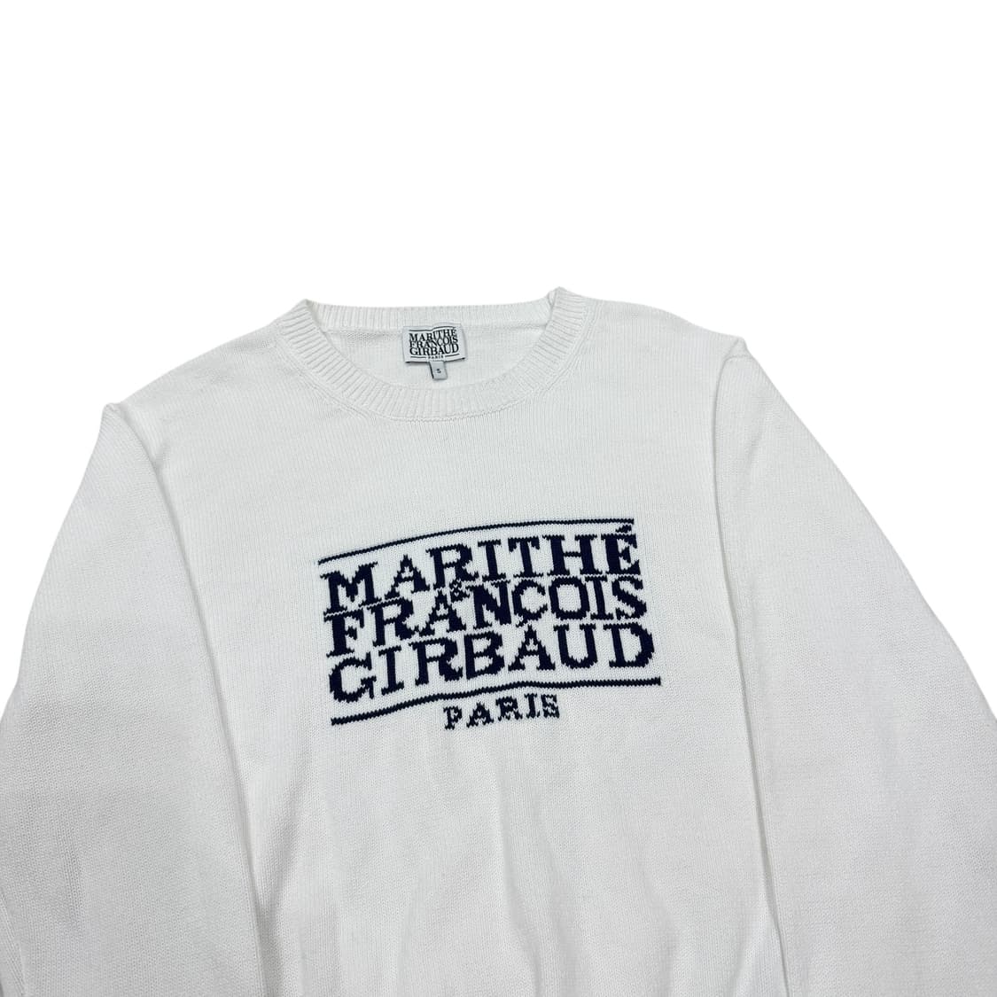 마리떼프랑소와저버 로고 니트 화이트 S 상품이미지2