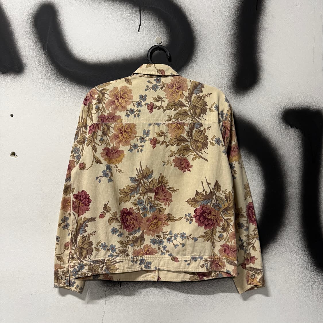 VTG 빈티지 뮤트톤 플라워 패턴 코튼 셔츠 자켓 상품이미지2