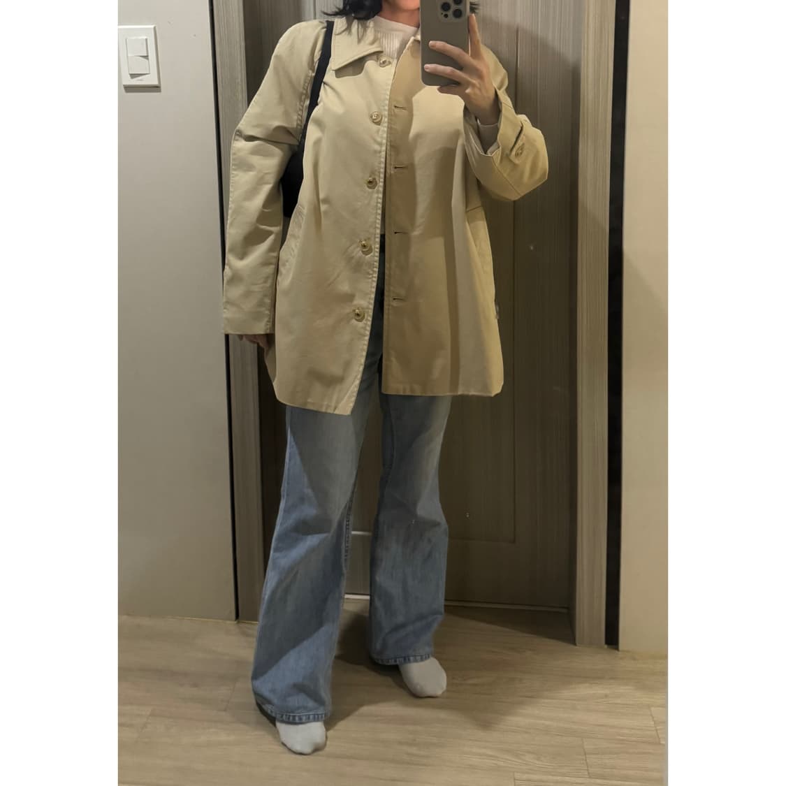 하네 발마칸 하프 트렌치 코트  베이지  상품이미지2