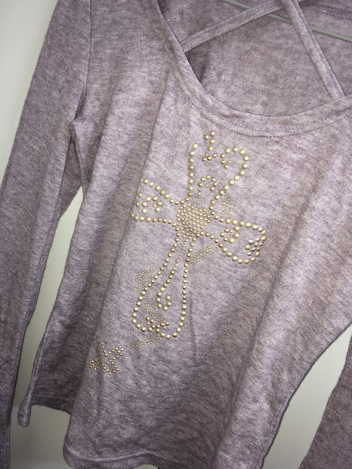 빈티지 크로스 큐빅 롱슬리브 그런지 하라주쿠 y2k 상품이미지2