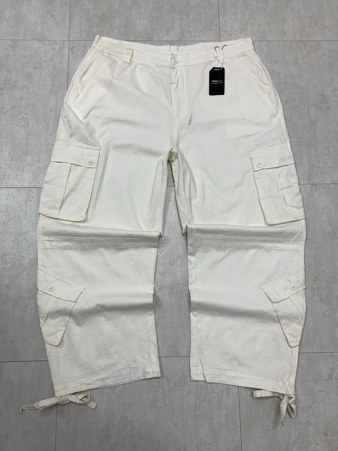 Nvfelix 화이트 카고 팬츠 #439 상품이미지1