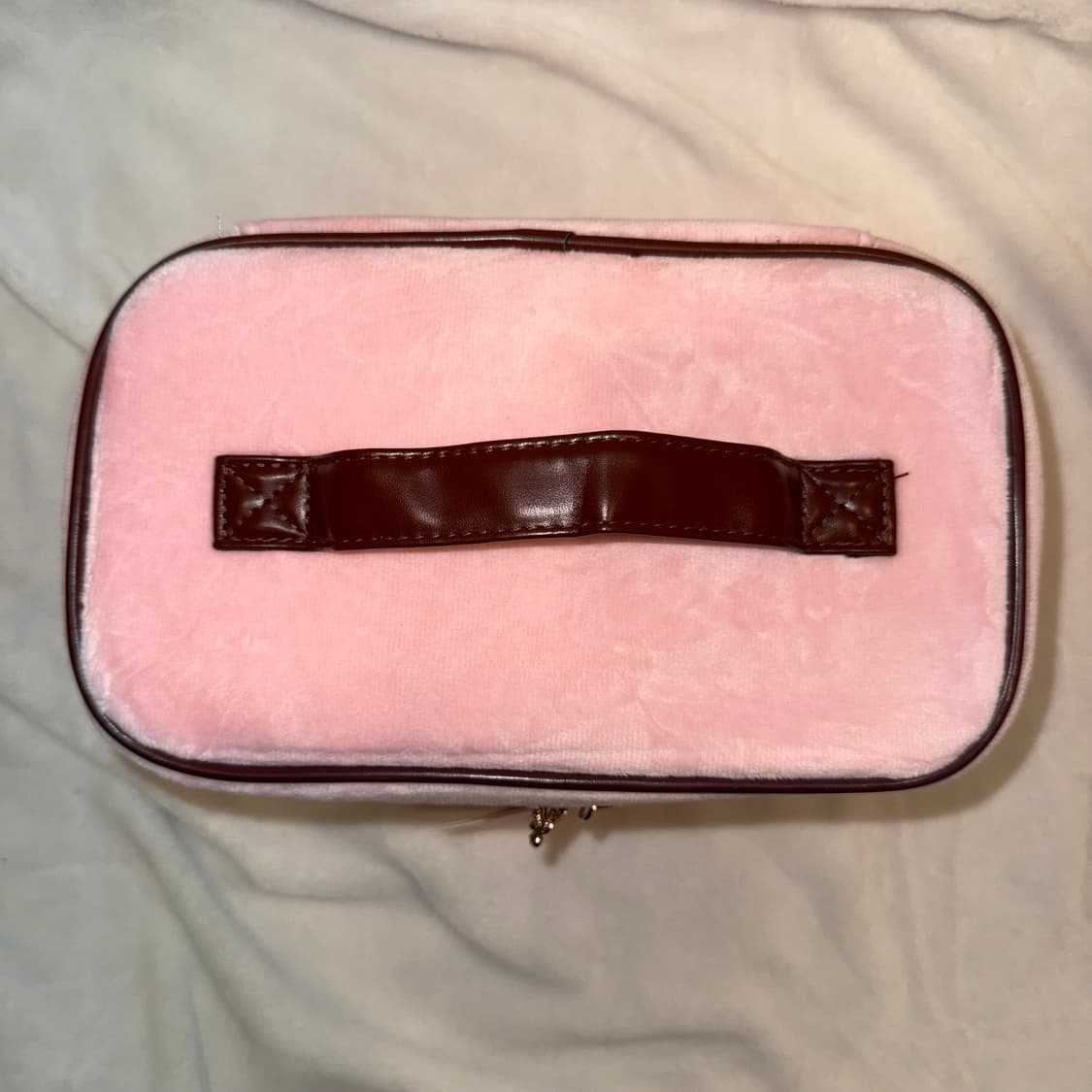 쥬시뀨뛰르 핑크 여행용 파우치 핸들 베이비베어 핀터깔 베메클 빈티지 상품이미지2