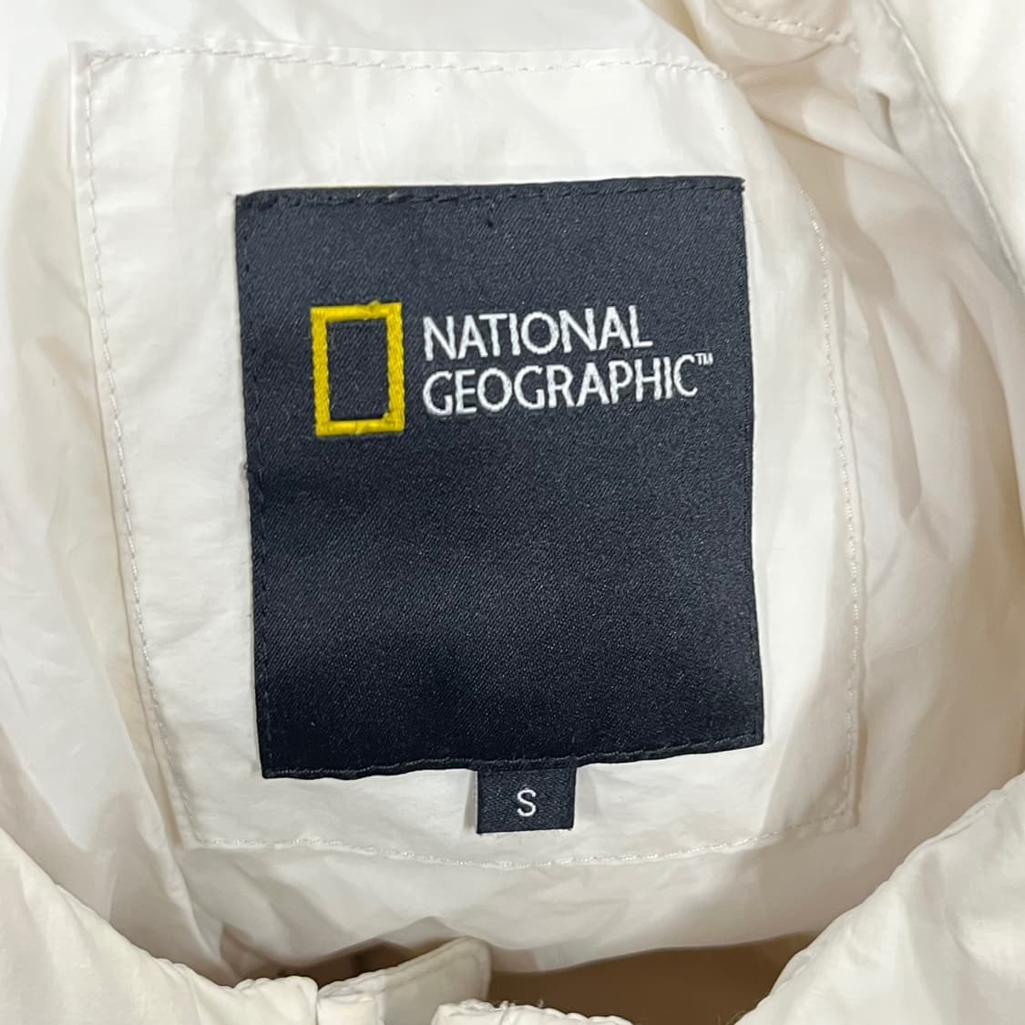 [정품/S] 내셔널지오그래픽 아이보리 패딩 점퍼 b16 상품이미지5
