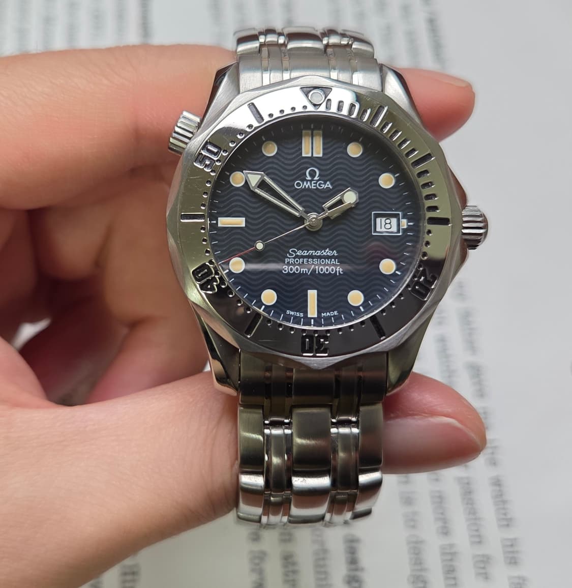 오메가 씨마스터 300m 물결 36mm 쿼츠 브레이슬릿 ver. 상품이미지1